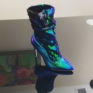 Hologram Sequin boots